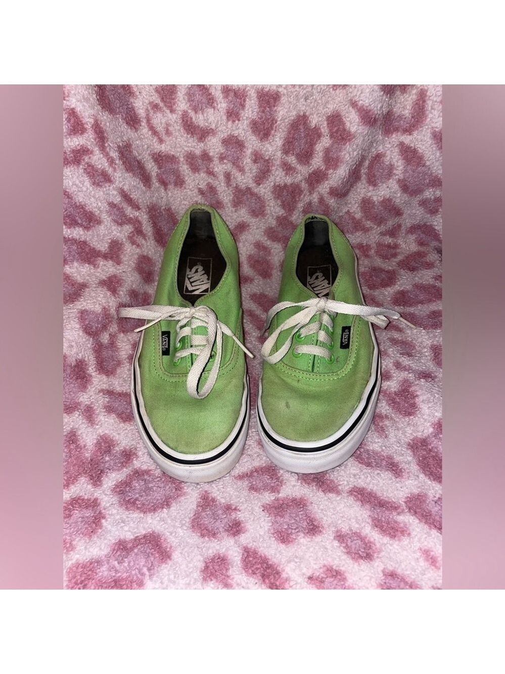 Grunge retro Vans Lime Green Sneakers men’s size 6 shoes